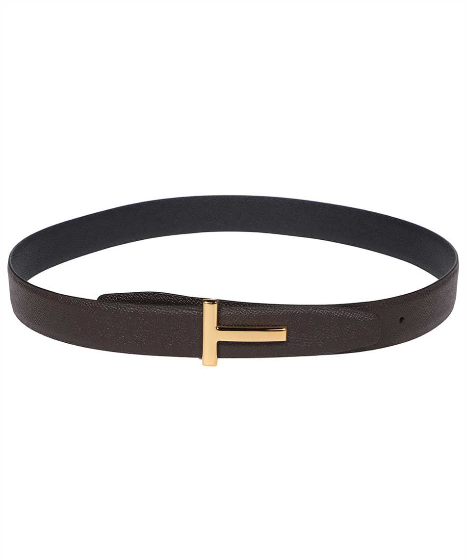 Tom Ford T-buckle reversible belt 30mm chocolate/black