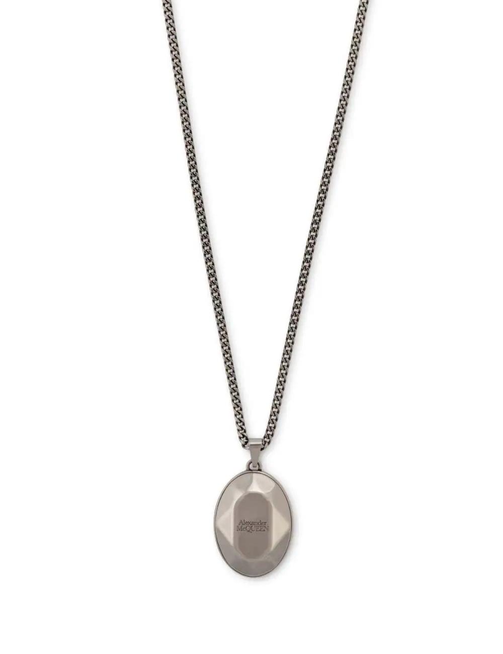 Facet stone necklace