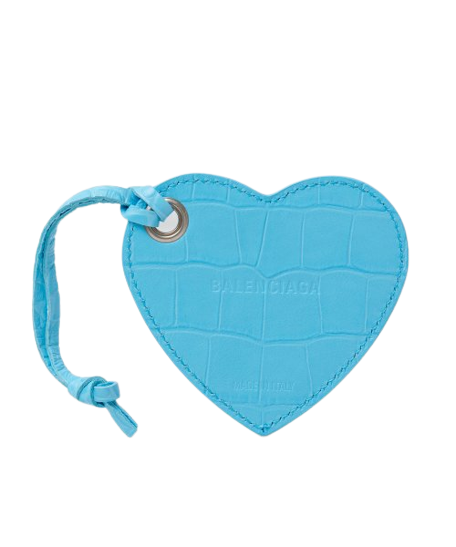 Women's XS Le Cagol Croco Pattern Shoulder Bag - Sky Blue