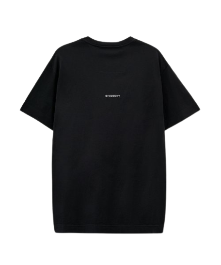 Men's Contrast Embroidered T-Shirt - Black