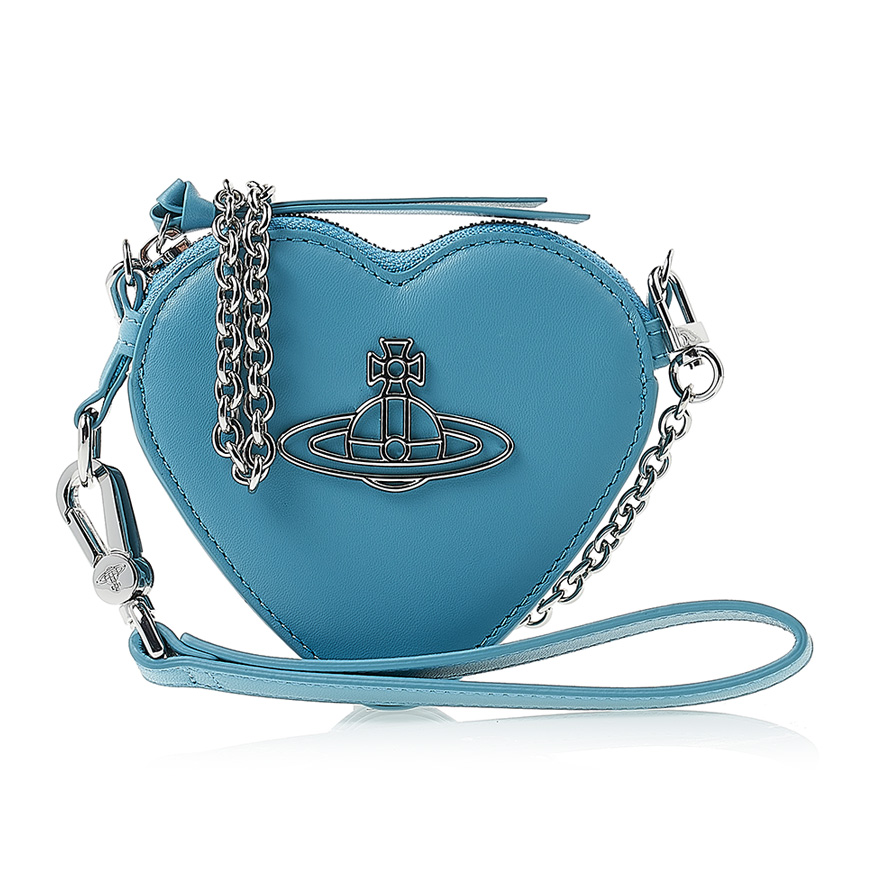  Nappa Thin Line Heart Wristlet