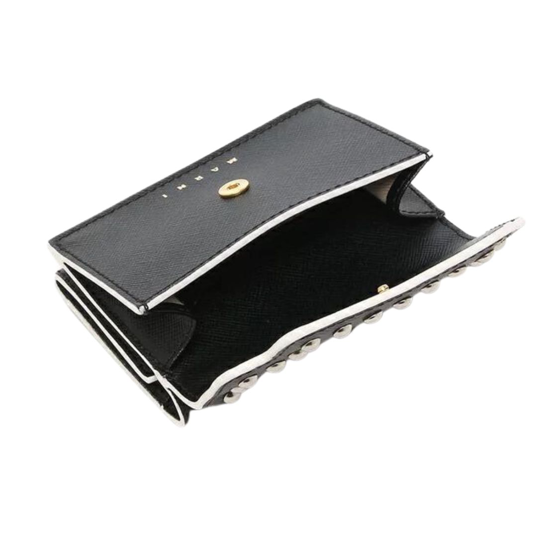 Stud Trifold Wallet Black