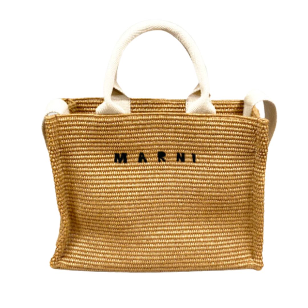 Women's Small Raffia Tote Bag - Rosiena: Natural