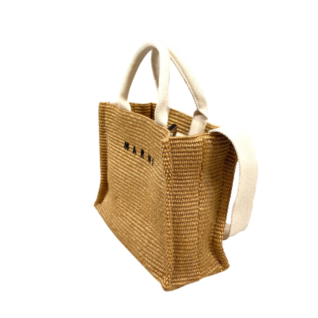 Women's Small Raffia Tote Bag - Rosiena: Natural
