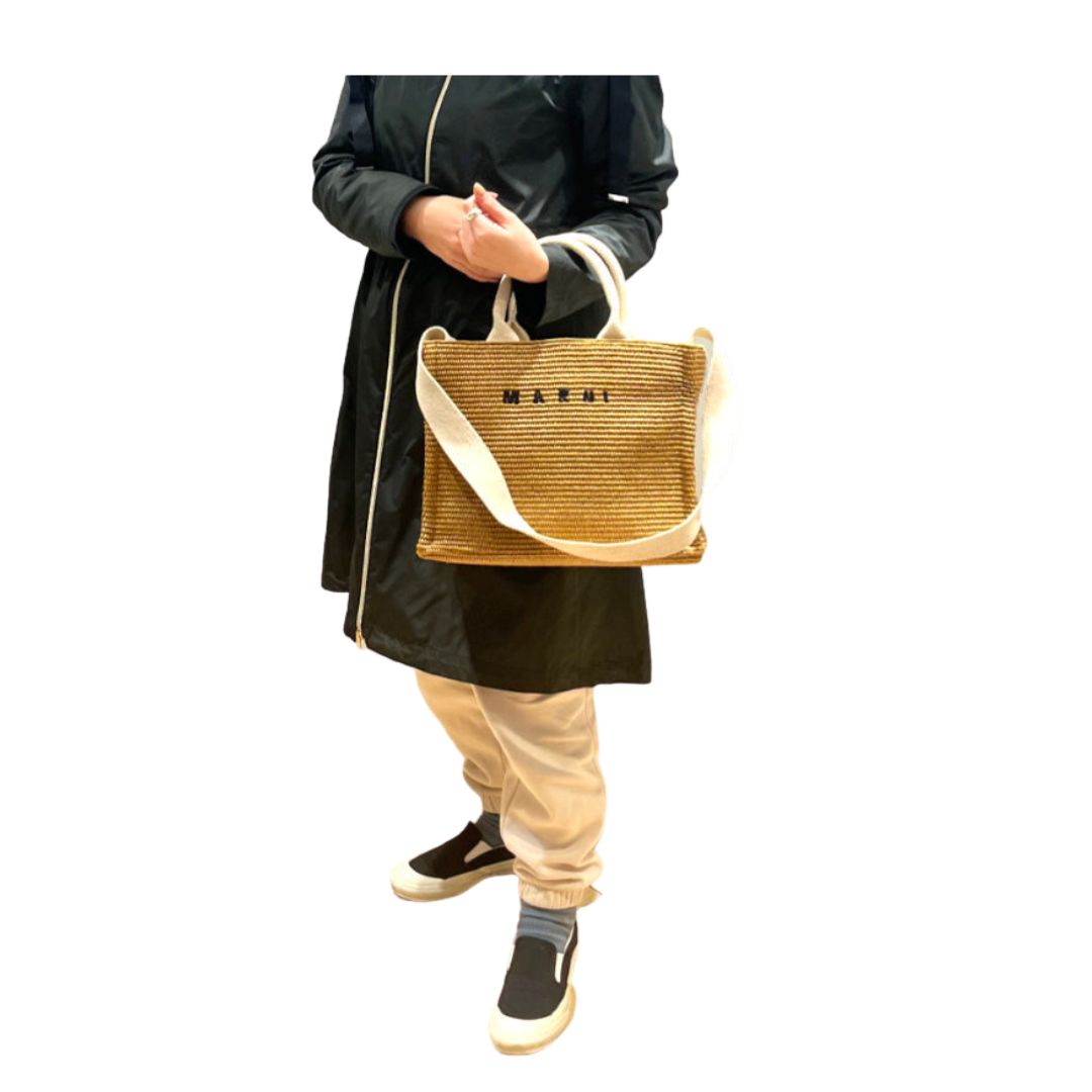 Women's Small Raffia Tote Bag - Rosiena: Natural