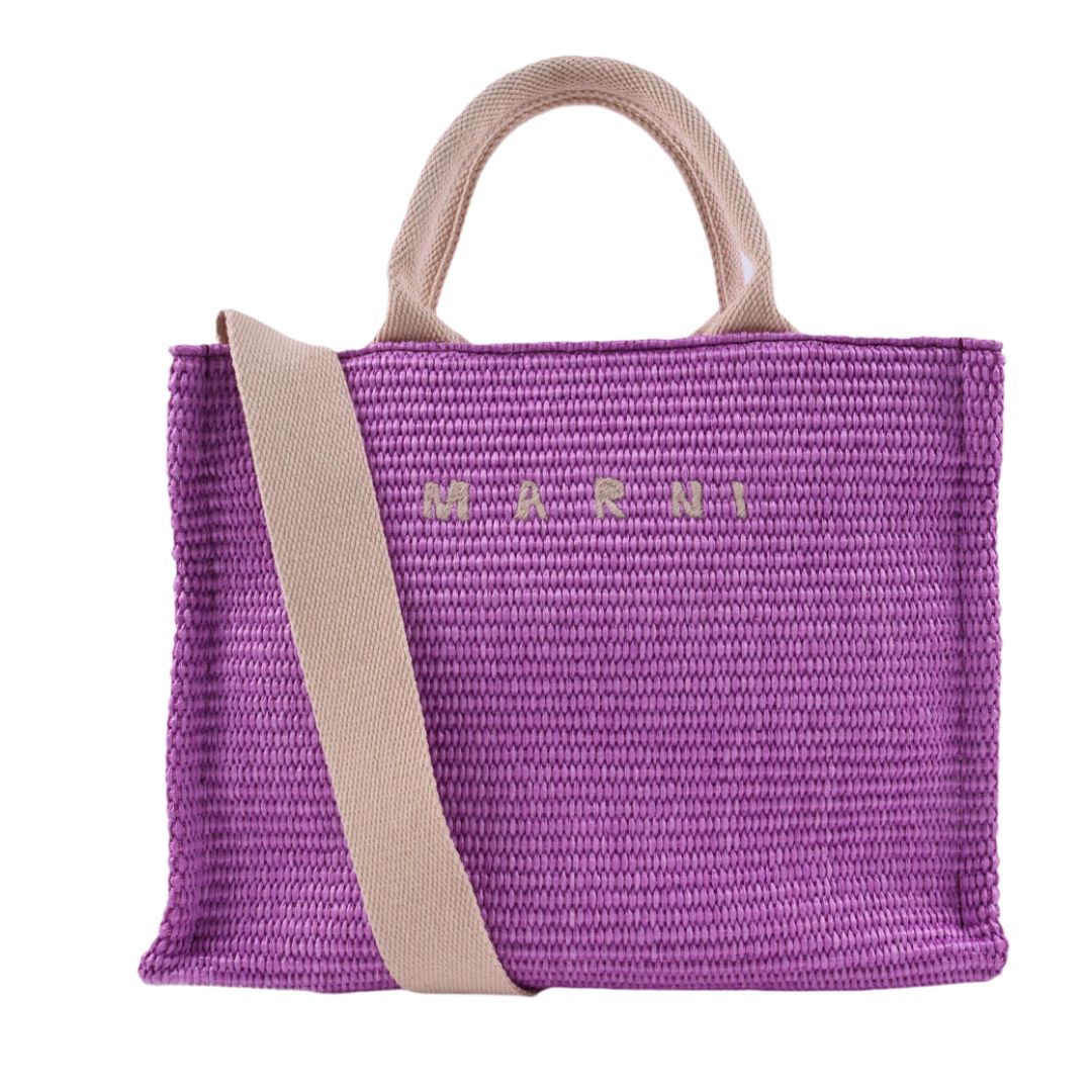 Women's Raffia Small Tote Bag - Light Lily