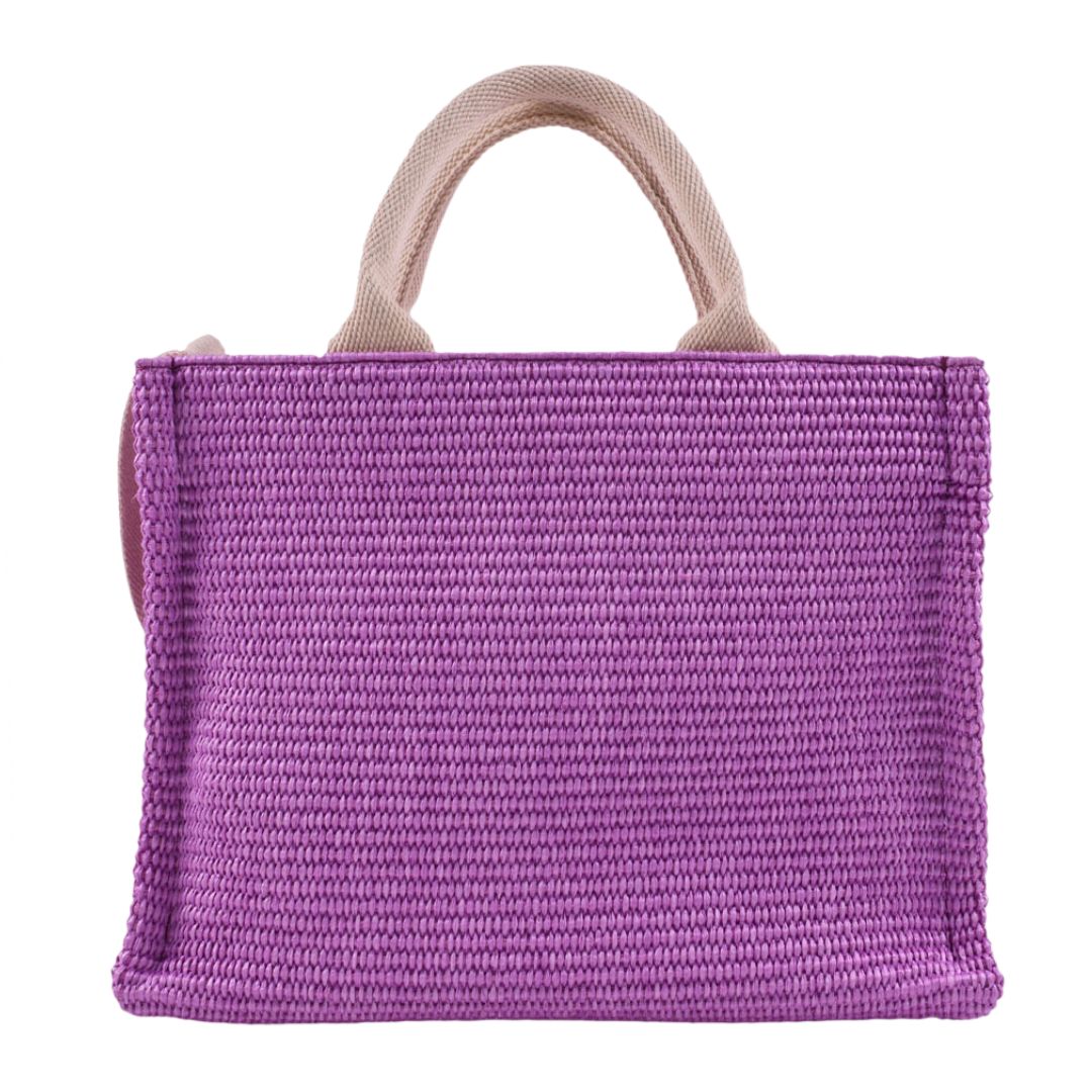 Women's Raffia Small Tote Bag - Light Lily