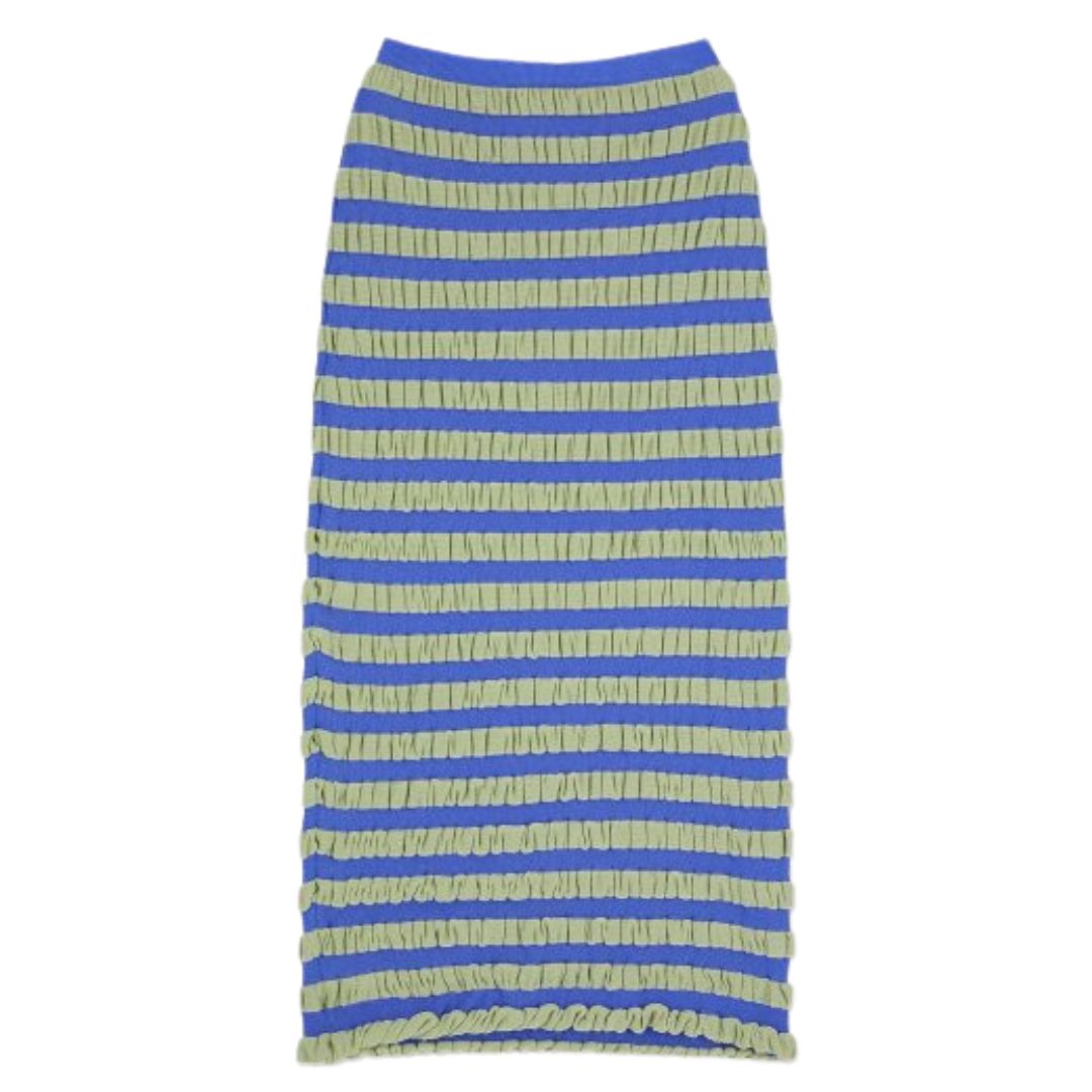 Women's wavy skirt - Blue: Green