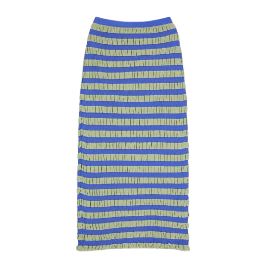 Women's wavy skirt - Blue: Green