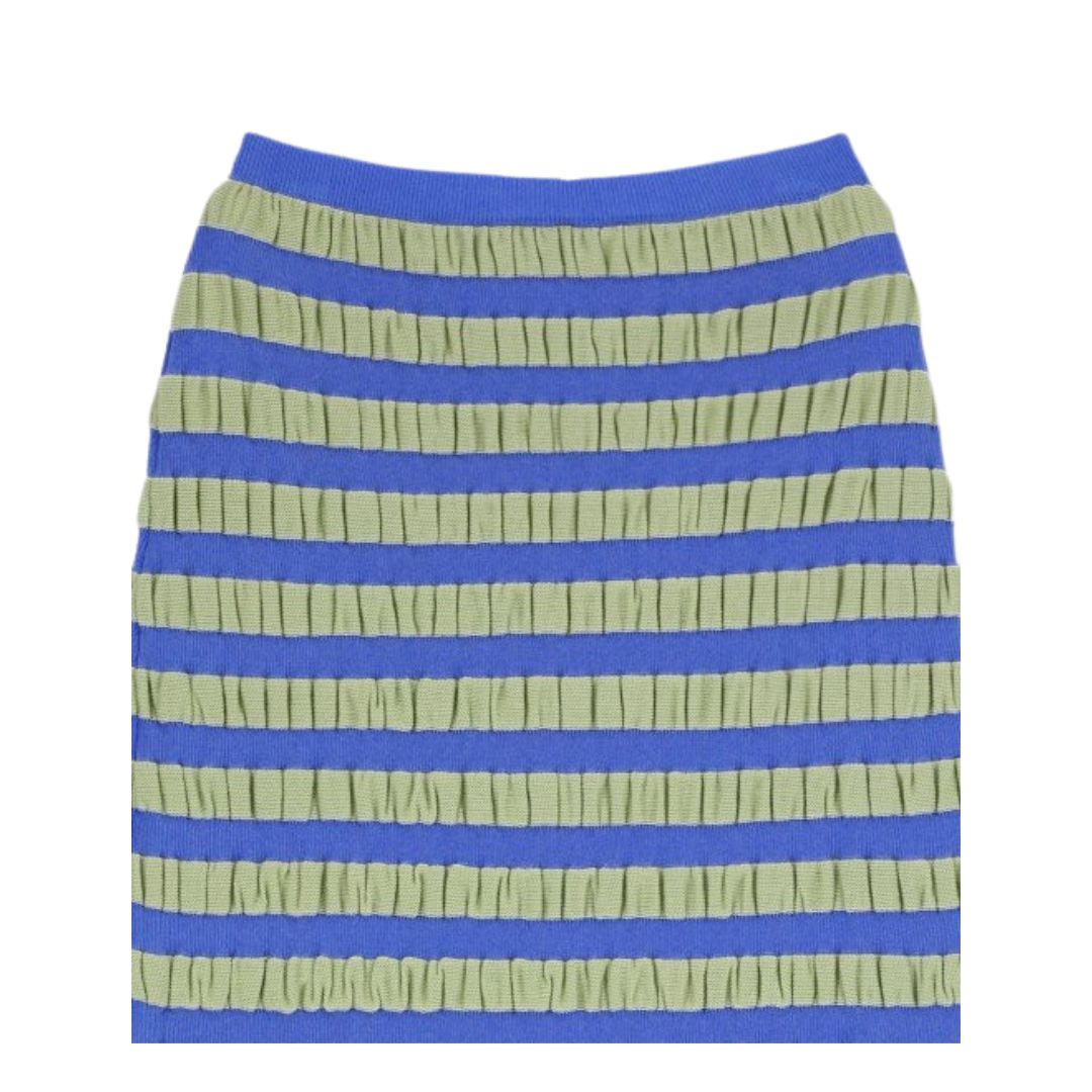 Women's wavy skirt - Blue: Green
