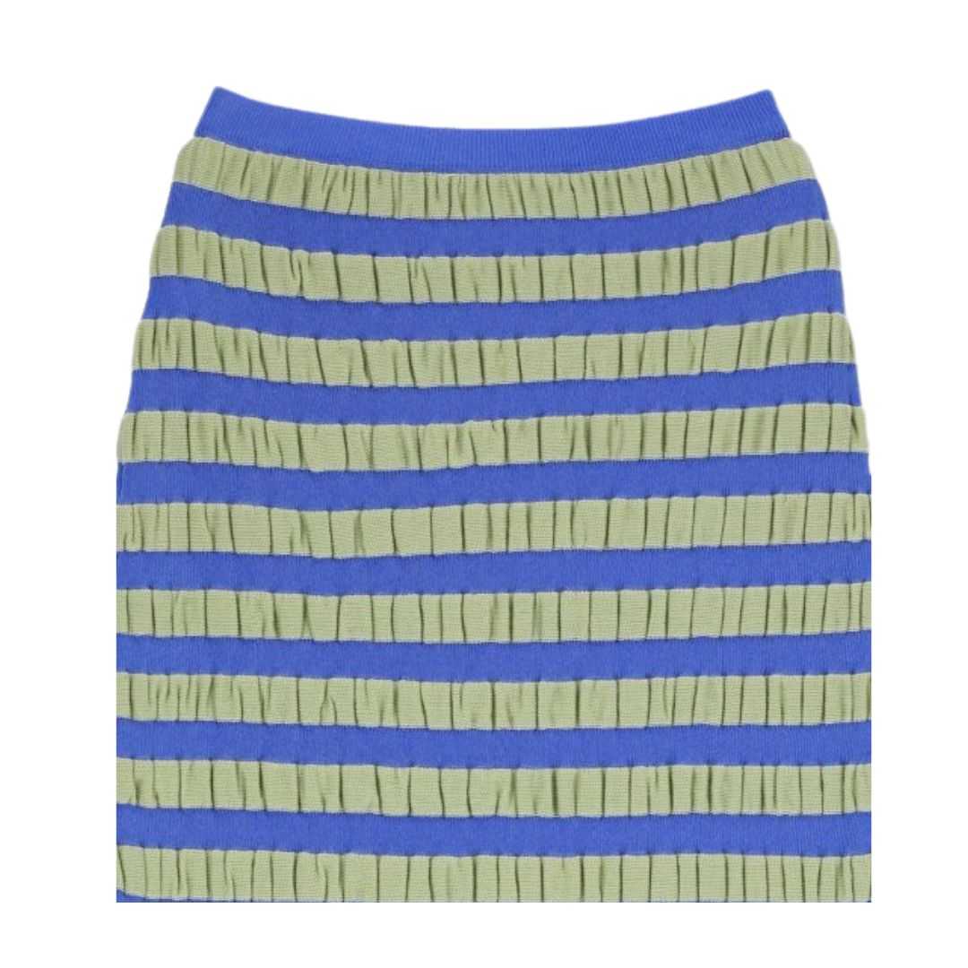 Women's wavy skirt - Blue: Green