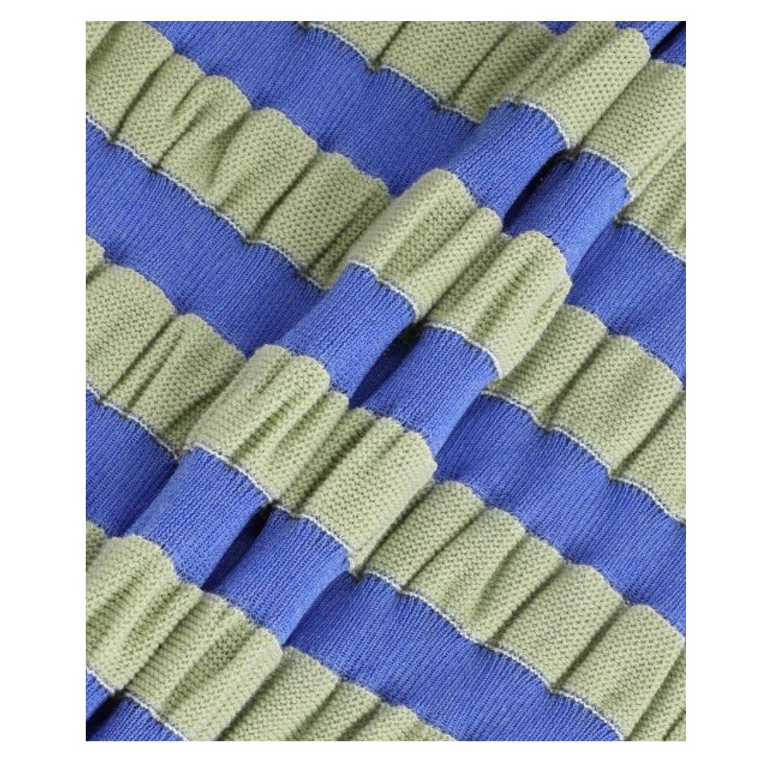 Women's wavy skirt - Blue: Green