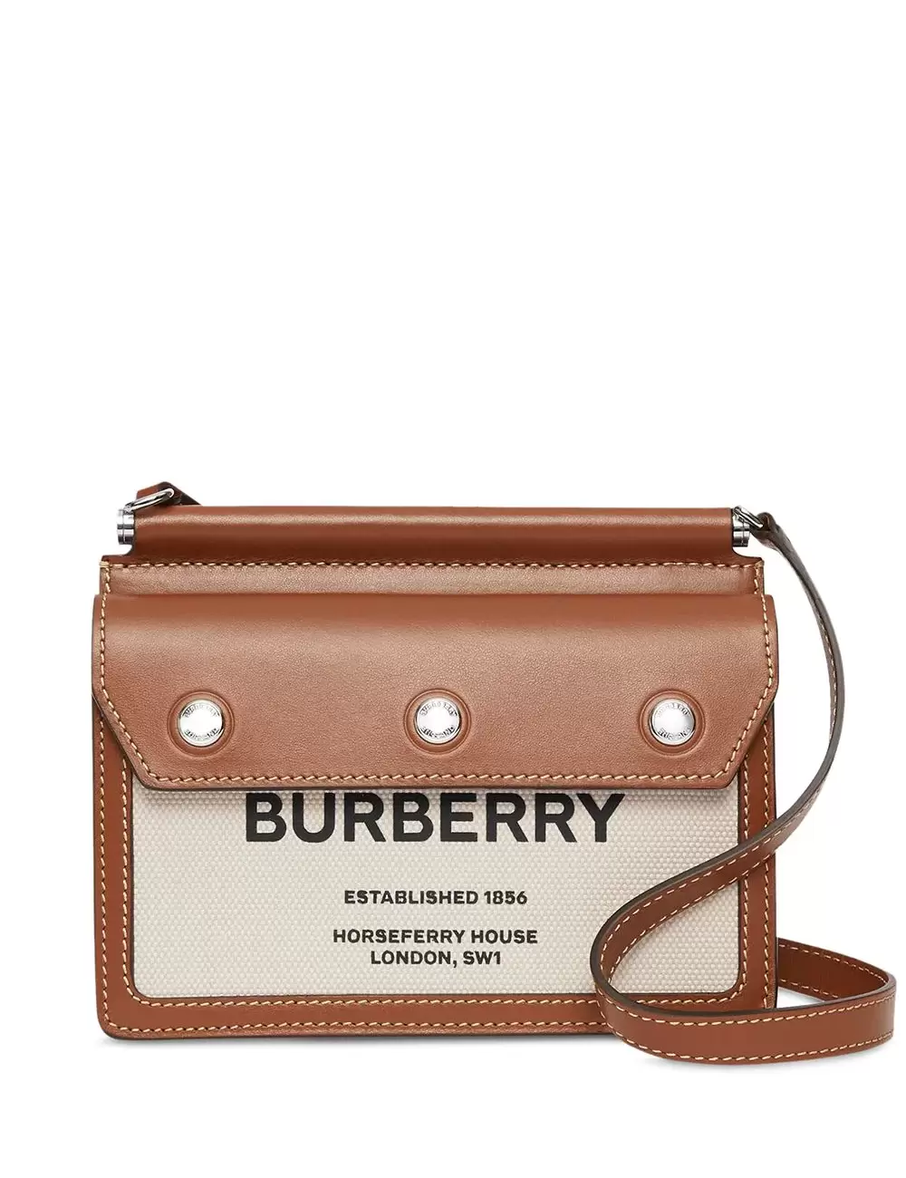 Mini Horseferry Print Title Bag with Pocket Detail 