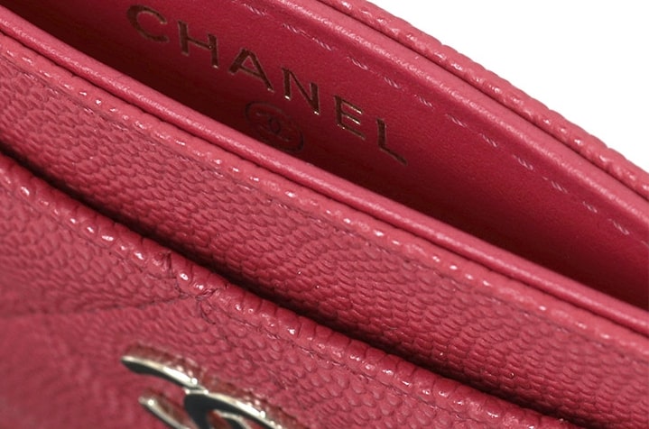 Pink Gold Classic Caviar Card Holder