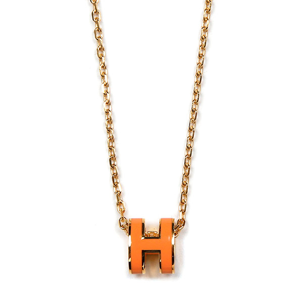 Orange Gold Pop Ache Mini Pendant Necklace POP H