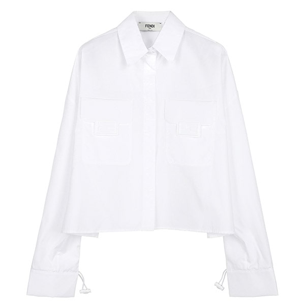 White Pocket Poplin Shirt