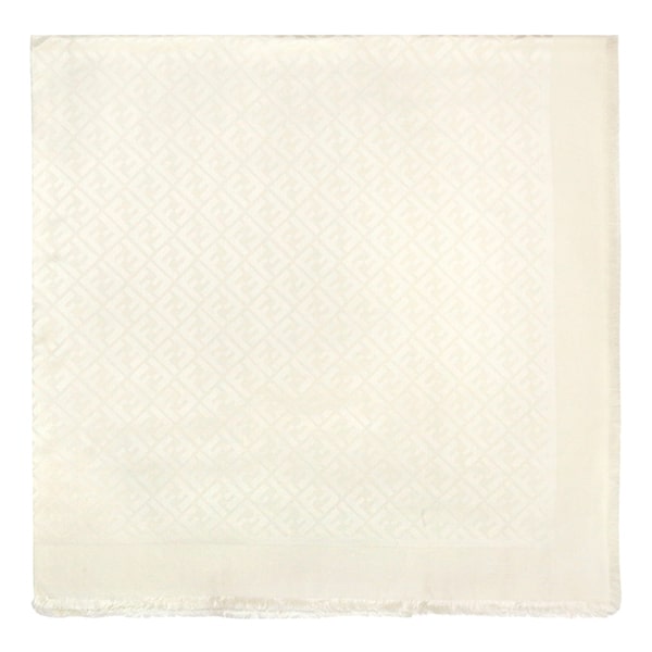 Ivory FF Wool Silk Muffler