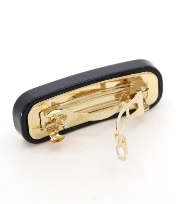 BLACK metal hair clip MIUMIU