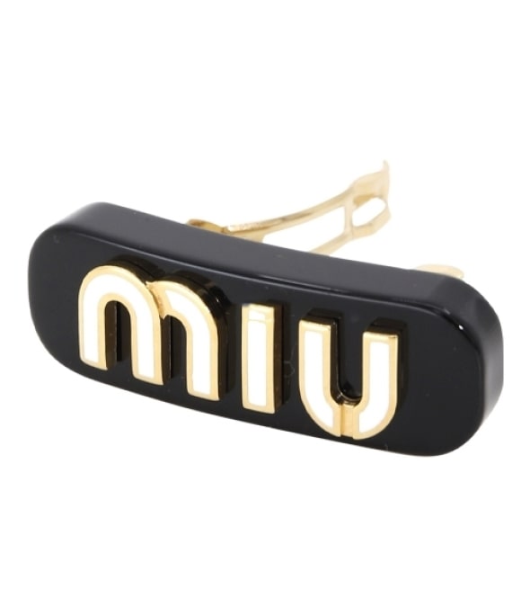 BLACK metal hair clip MIUMIU