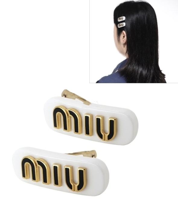 metal hair clip WHITE