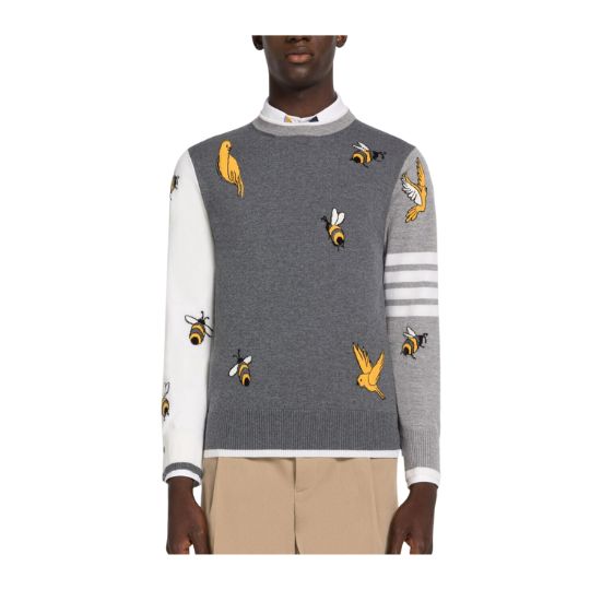 FUN-MIX BIRDS AND BEES CREW NECK PULLOVER