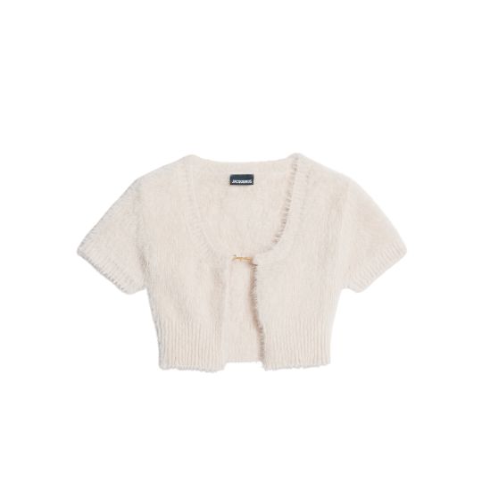 23SS La maille Neve (La Mayu Nive Fluffy Charm Logo Cardigan)
