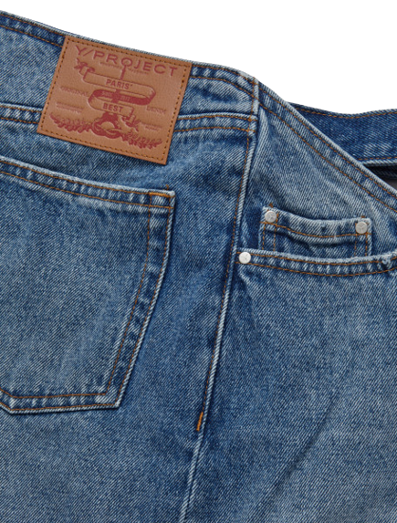 Velk art denim skirt