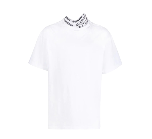Triple logo band collar T-shirt