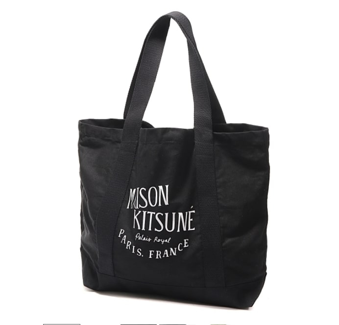 Maison Kitsune Palais Royal Shopping Bag Black