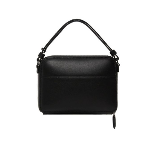 Metal logo cloud leather shoulder bag