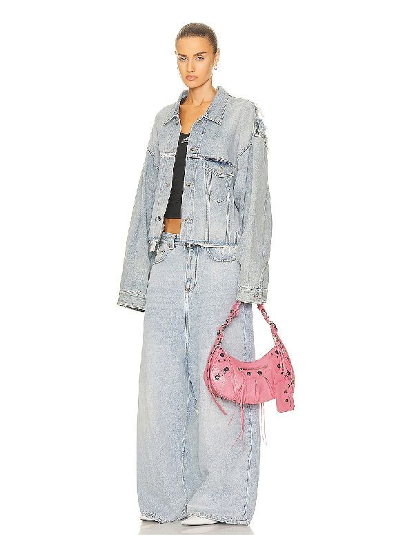 Pink Leather Small Cargoll Bag