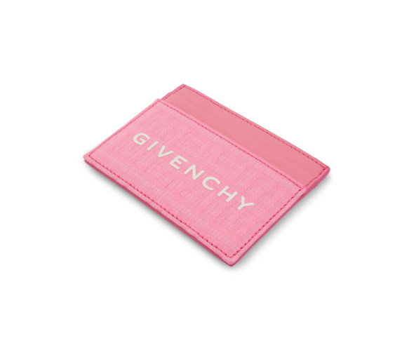 Coated canvas and leather card wallet