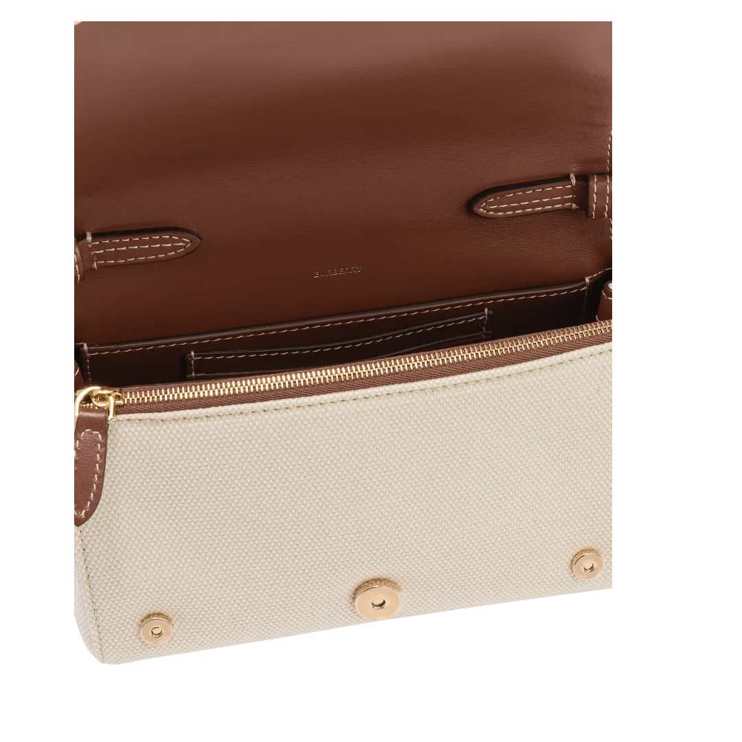 Small Horseferry Print Cotton Canvas Crossbody Bag