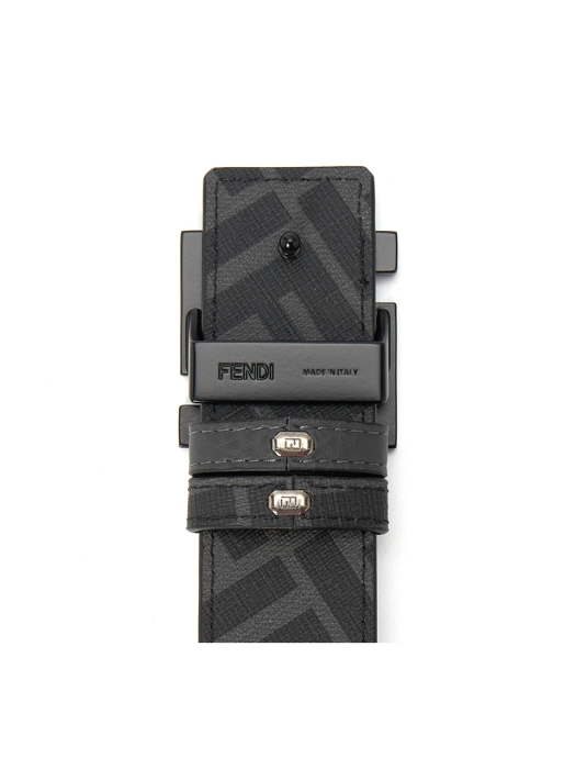 Squared FF leather reversible belt