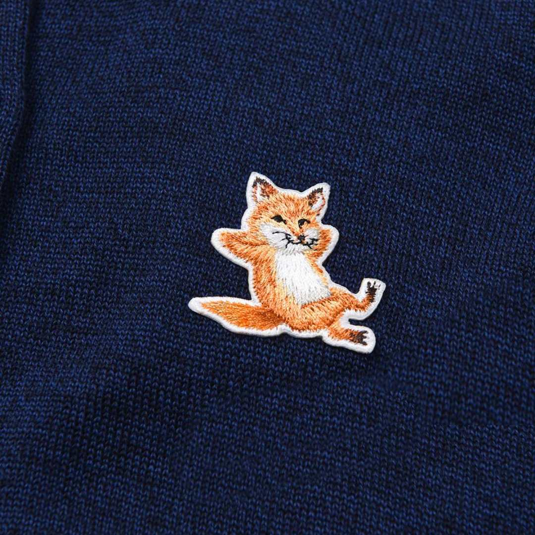Chillax Fox Patch Adjusted R-Neck Cardigan