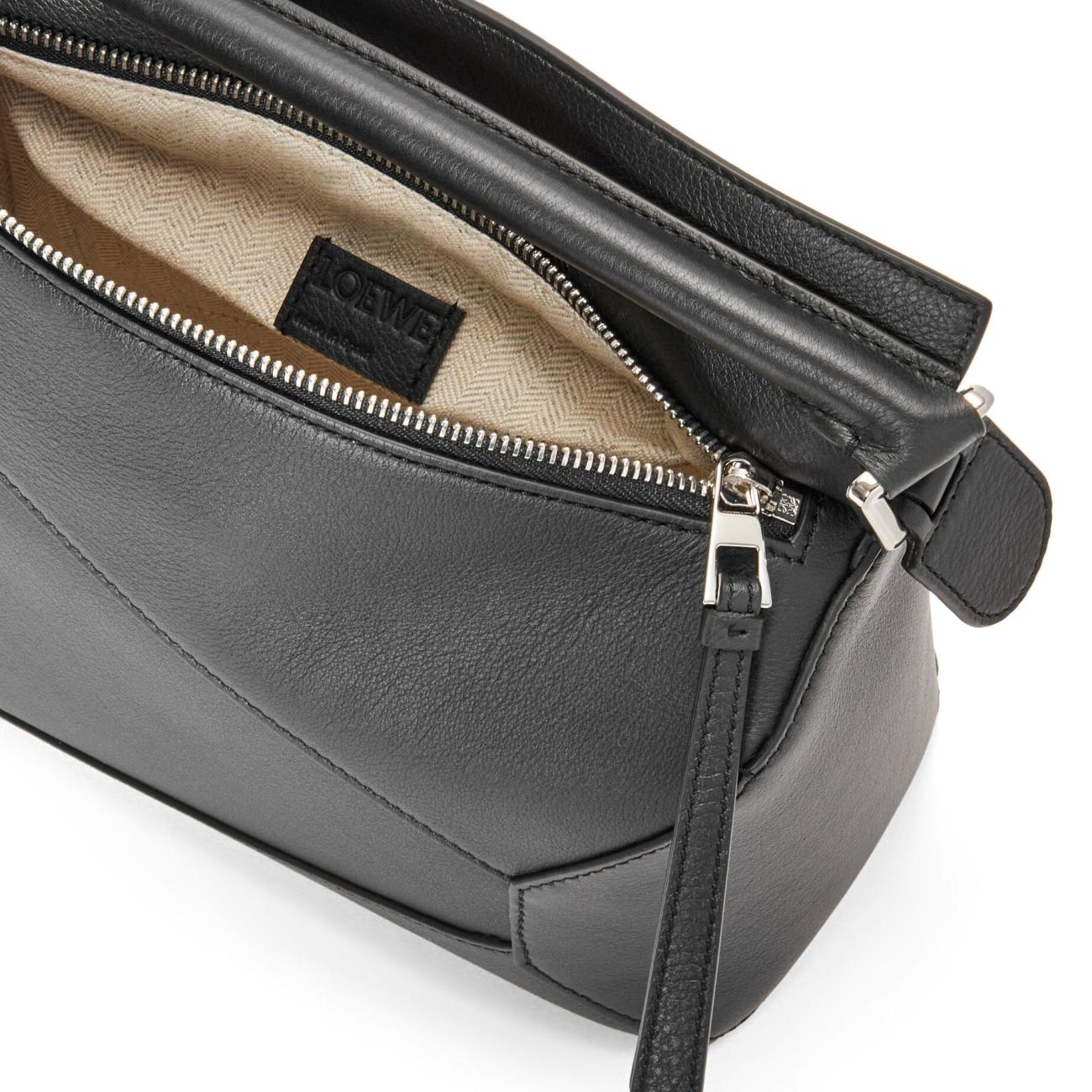 Loewe Small Puzzle Bag In Classic Calfskin Black