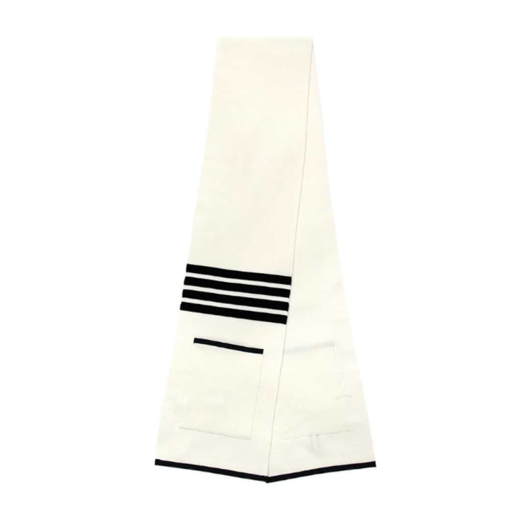 Milano Stitch Four Bar Pocket Scarf