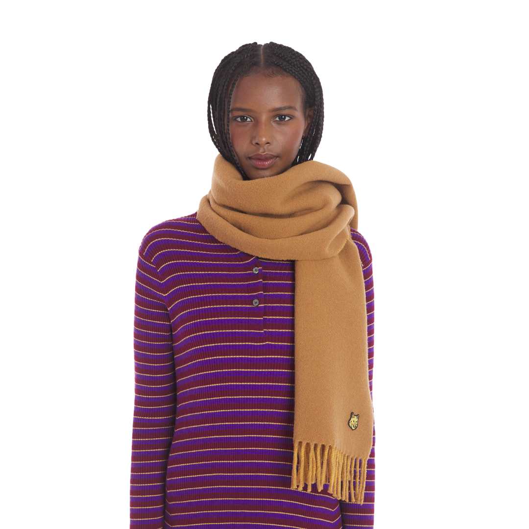 Bold Fox Head Patch Scarf