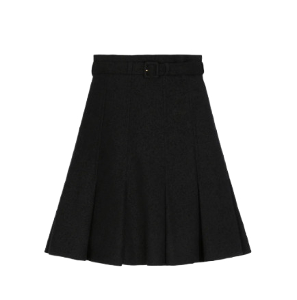 Pleated high waist skirt