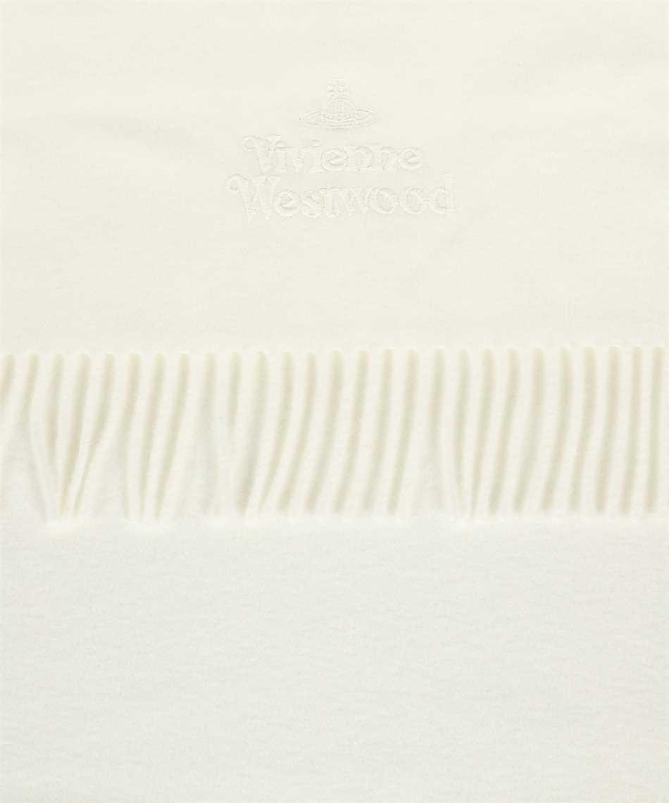 Vivienne Westwood Embroidered Logo Scarf White Wine