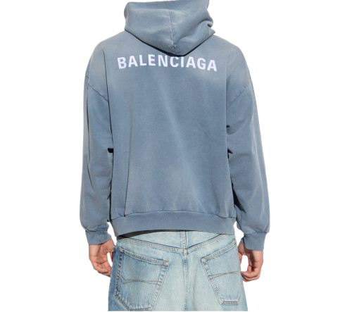 Logo embroidered hooded sweatshirt