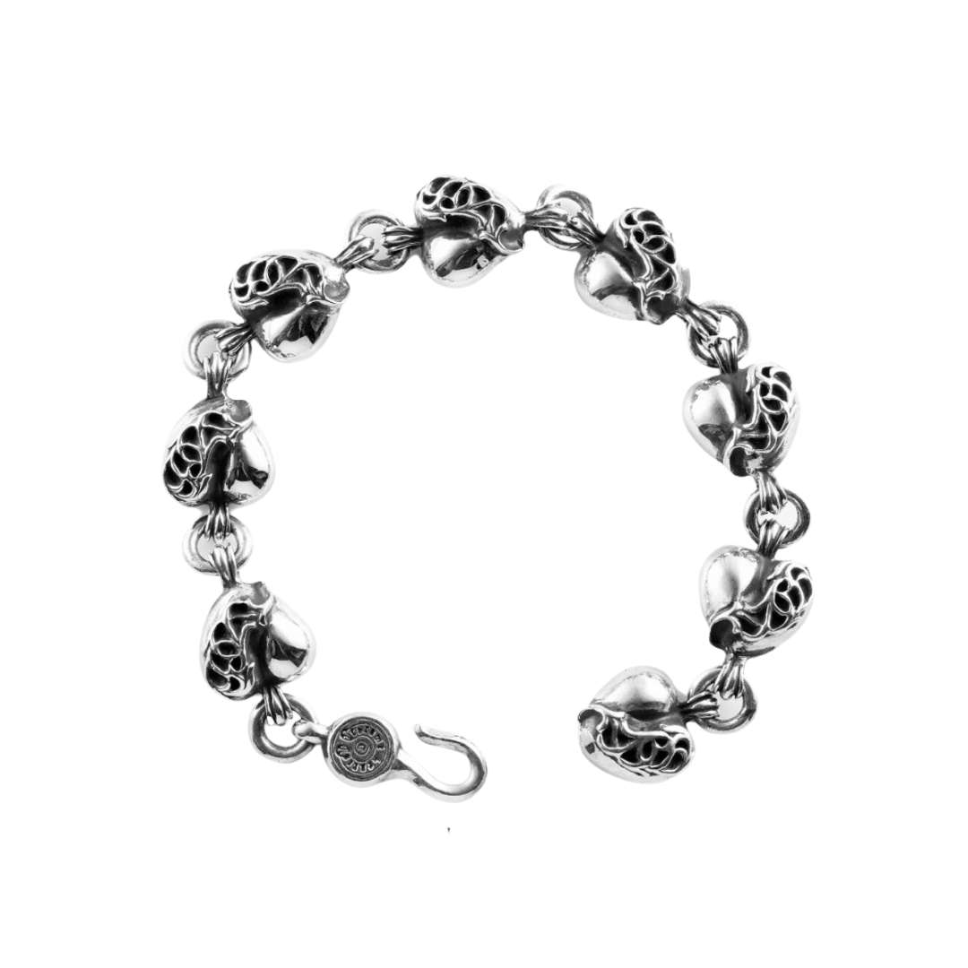 Cutout Heart Link Bracelet