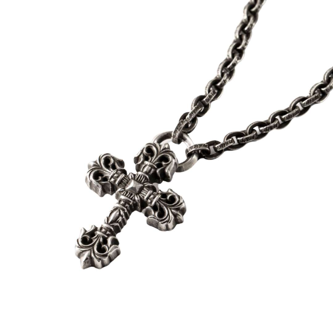 Filigree XS Pendant + Paper Chain 24inch Necklace SET