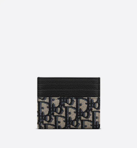 Beige and Black Dior Oblique Jacquard and Black Grained Calfskin