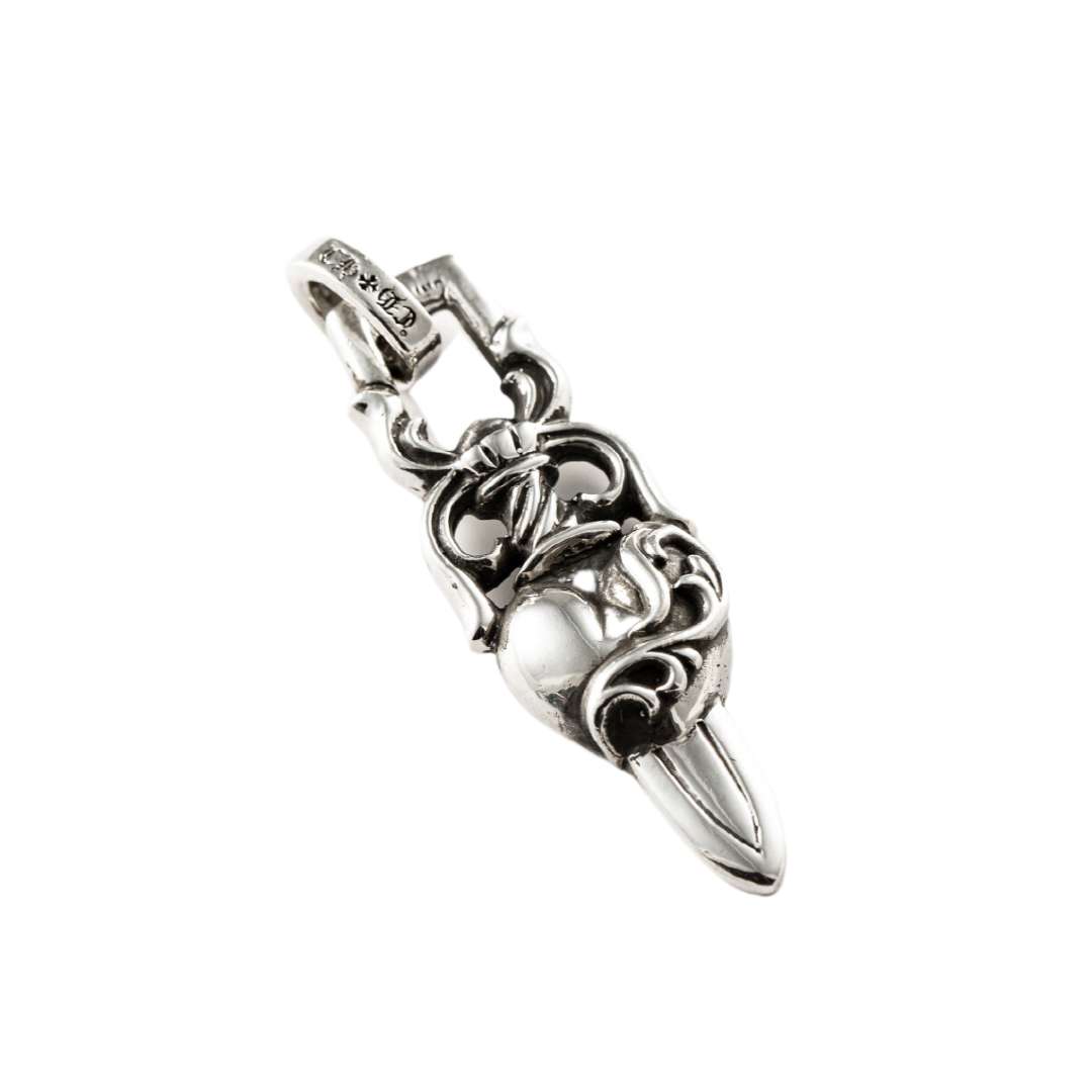 Heart Dagger Pendant + Paper Chain Ring