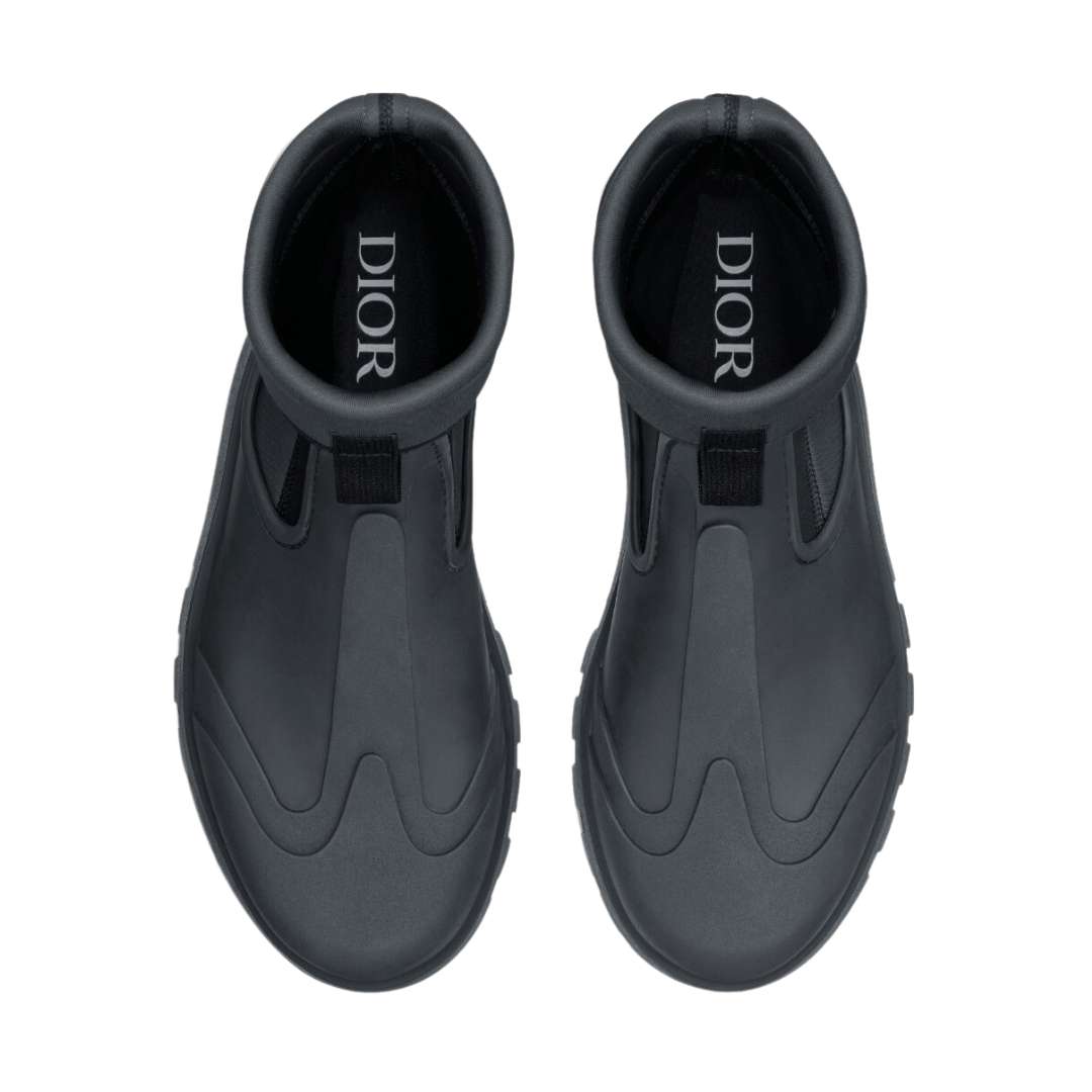 Dior Garden Ankle Boot Black Rubber Neoprene