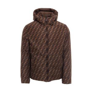 Nylon reversible down jacket
