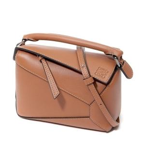 Loewe Mini Puzzle Bag In Classic Calfskin Tan