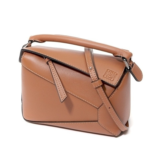 Loewe Mini Puzzle Bag In Classic Calfskin Tan
