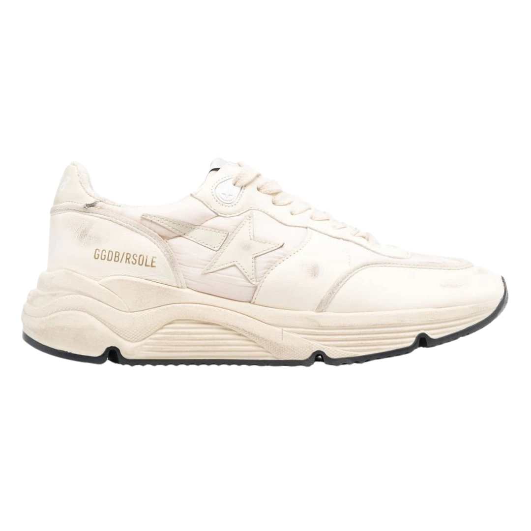 Running sole leather star sneakers